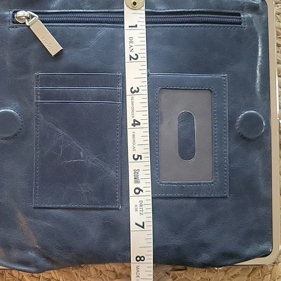 HOBO Original Lauren Wallet Clutch Turquoise Blue Silver Hardware EUC - Picture 15 of 16